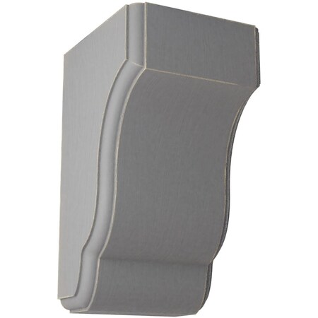 Ekena Millwork 3 1/2"W x 4"D x 6 1/2"H Capistrano Mission Wood Vintage Decor Corbel, Pebble Grey CORWD03X04X06CPPG